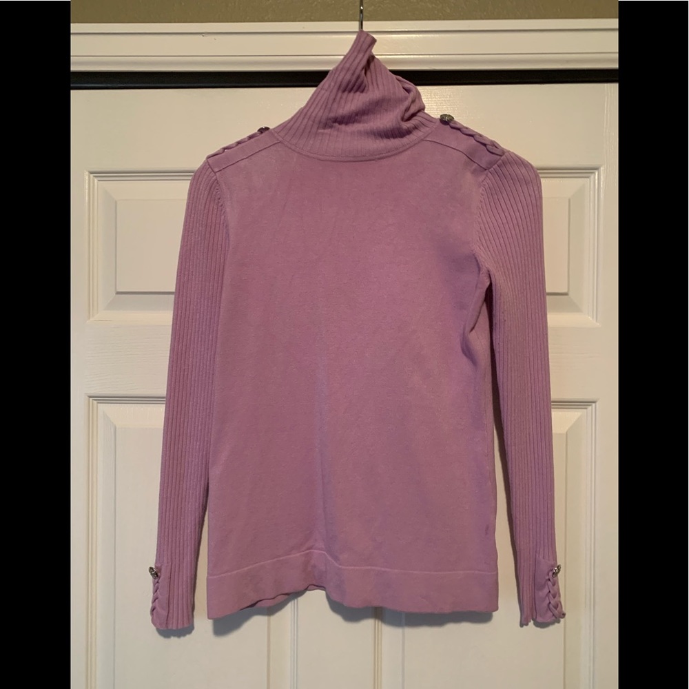 CACHE LAVENDER TURTLENECK